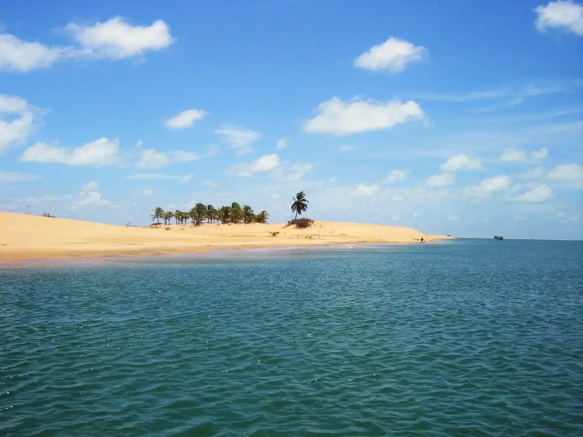 Ilhota no encontro do Rio São Francisco com o mar